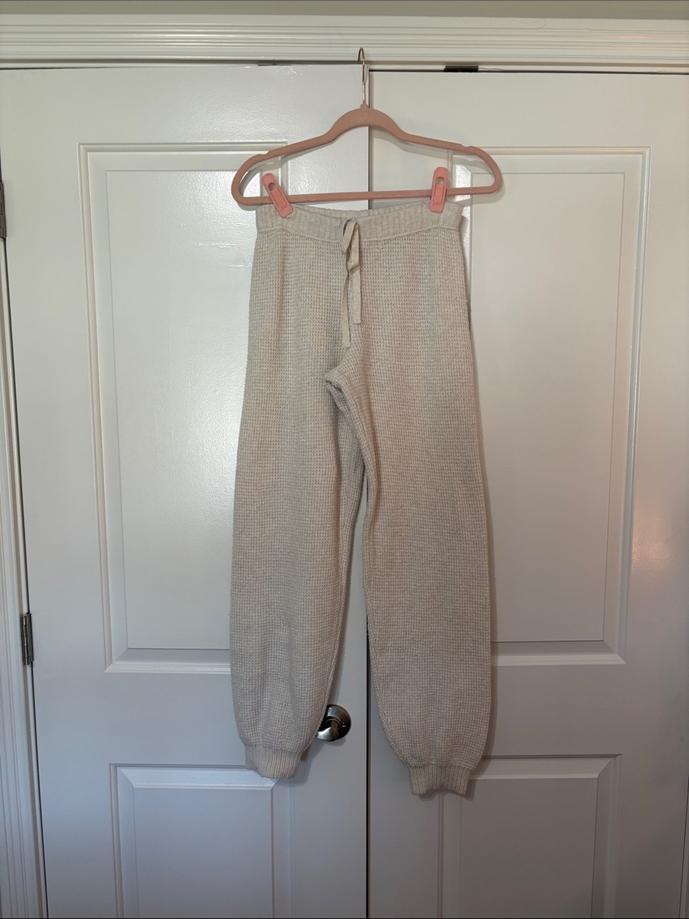 Aerie Cozy Cream Knit Jogger Pants Size XS